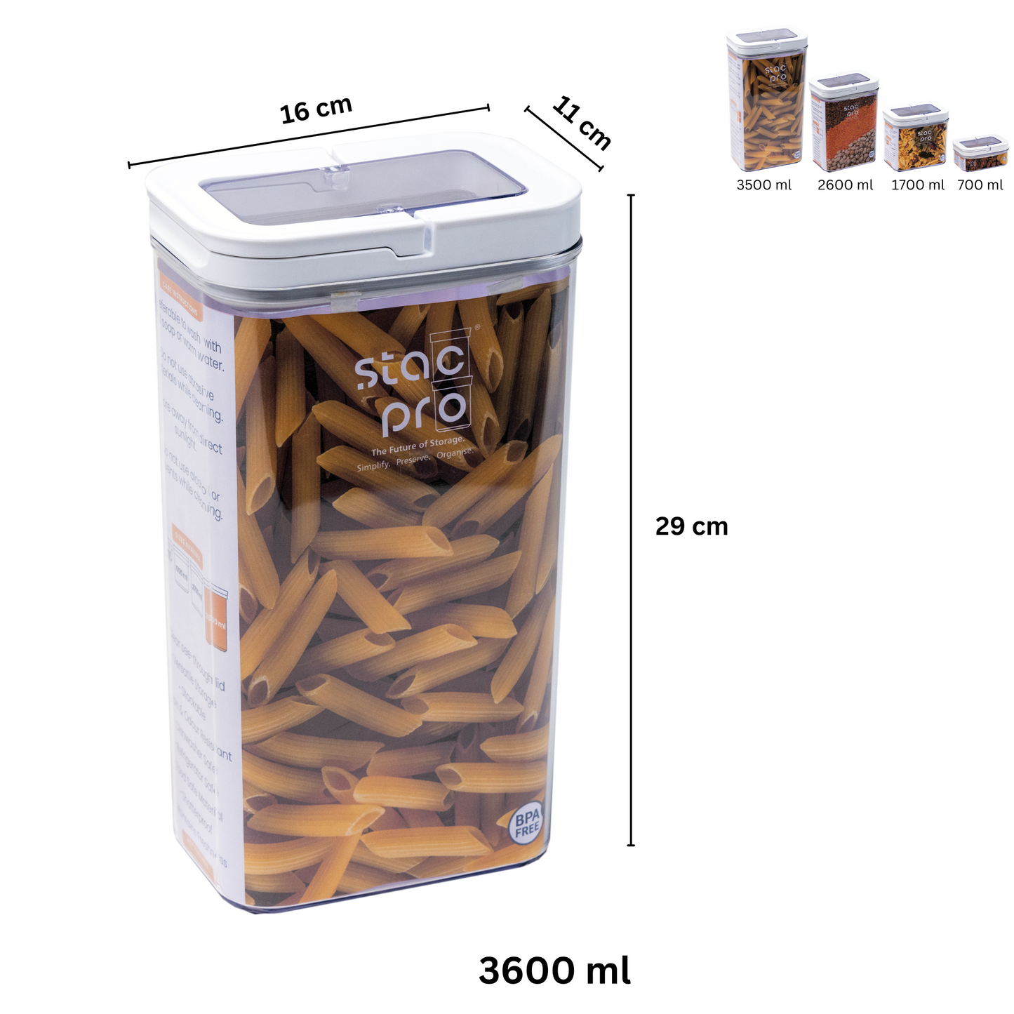 Fliplok Food Container - 3600ml