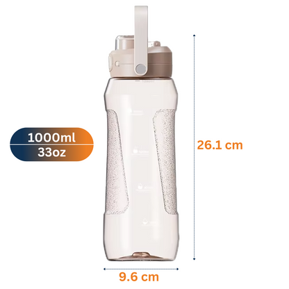 CLEARLOK Sport Grip Bottle - Peach, 1000 ml